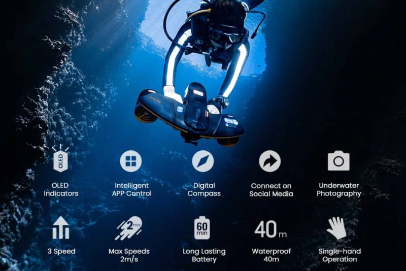 Navnit Marines - WhiteShark Navbow+ Underwater Scooter In Mumbai India 